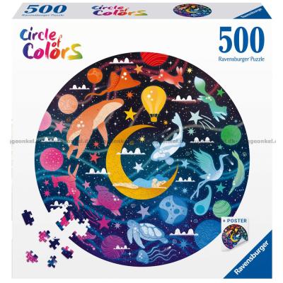 Farverige cirkler: Drømme - Rundt puslespil, 500 brikker