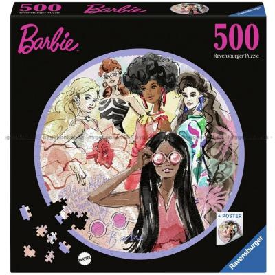 Barbie - Rundt puslespil, 500 brikker