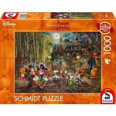 Disney: Kinkade - Mickey & Minnie Halloween, 1000 brikker