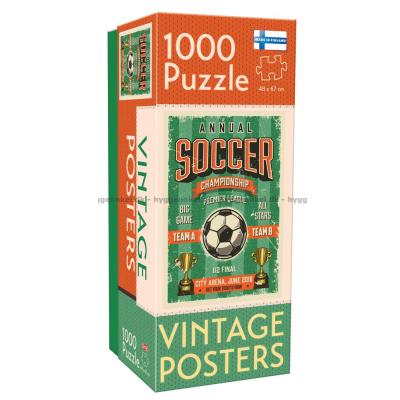 Vintage Posters: Fodbold, 1000 brikker