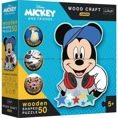 Disney: Mickey Mouse - Formet motiv, 50 brikker