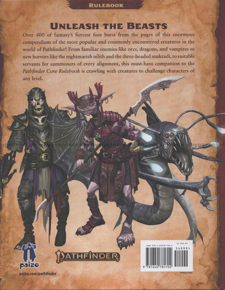 Køb → Pathfinder: Bestiary 2nd Edition ← Billigt. - 9781640781702 UDGÅET!!!